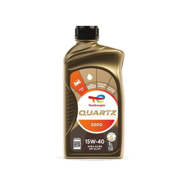 Variklinė alyva TOTALENERGIES 15W-40 QUARTZ 5000 1 L 213763 | PriusParts.lt