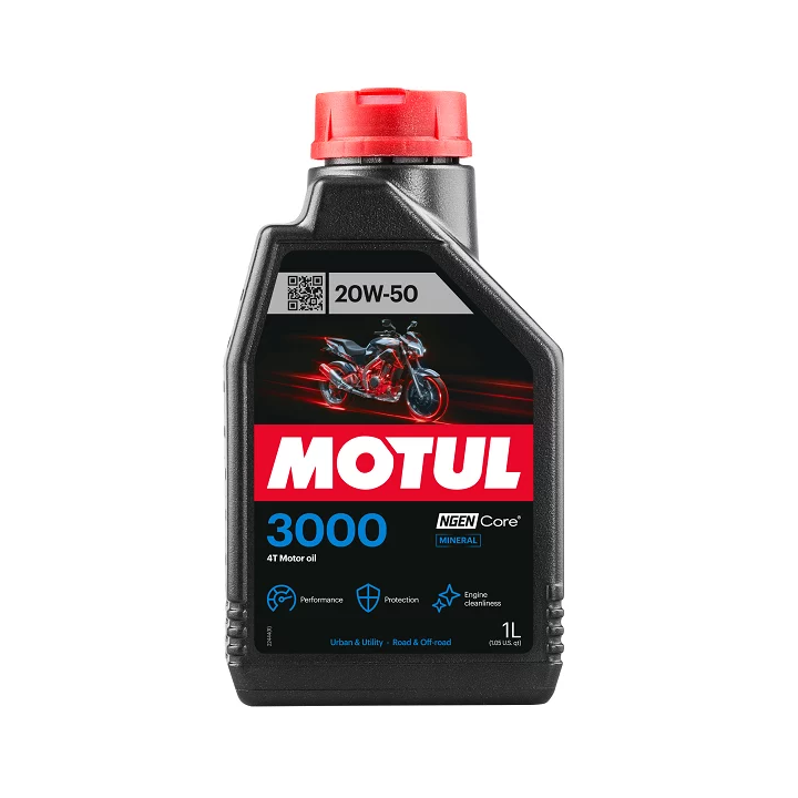Variklinė alyva MOTUL 20W-50 3000 4T 1 L 107318 | PriusParts.lt