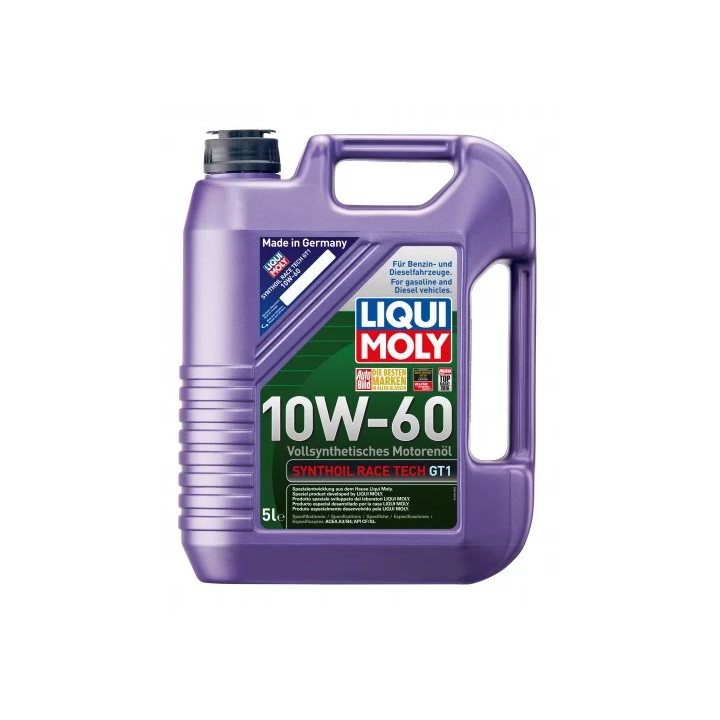 Engine Oil LIQUI MOLY LQM 10W-60 SYNTHOIL RACETECH GT1 5 L 8909 | PriusParts.lt