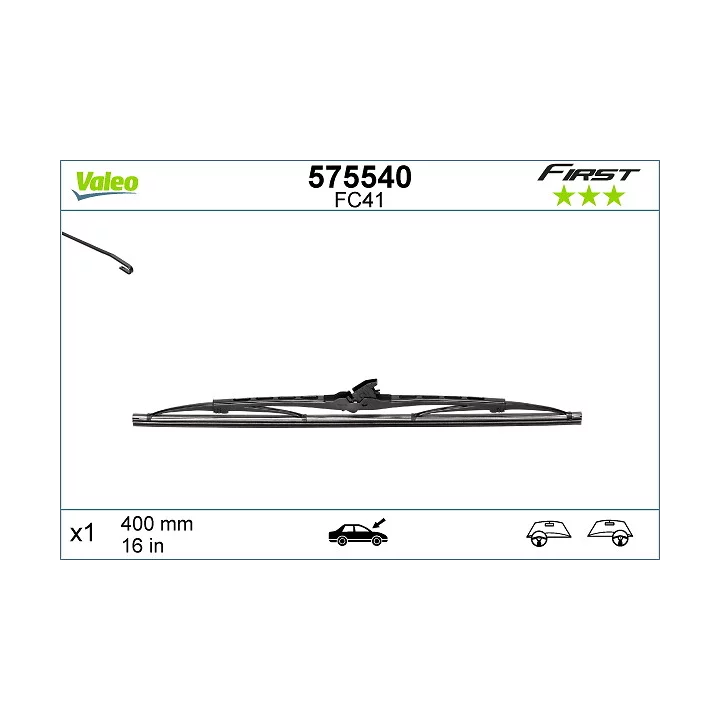 Toyota Prius Wiper Blade VALEO VAL575540 | PriusParts.lt