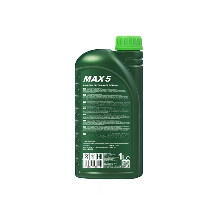 Transmisinė alyva SCT - MANNOL FANFARO 80W-90 MAX 5 GL5 GL-5 1 L FF8703-1 | PriusParts.lt